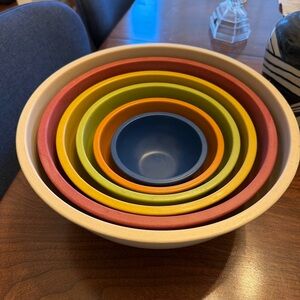 Vintage GHP colorful mixing bowls